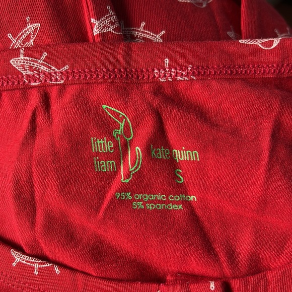 NWT KATE QUINN SHORT SLEEVE SKINNY SNAP HENLEY TOP UFO PRINT ORGANIC COTTON - Picture 3 of 3